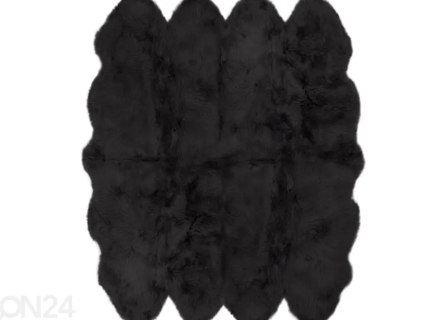 Aito lampaantalja Merino black Octo ±170x180 cm