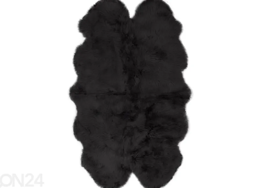 Aito lampaantalja Merino black Quatro ±90x180 cm