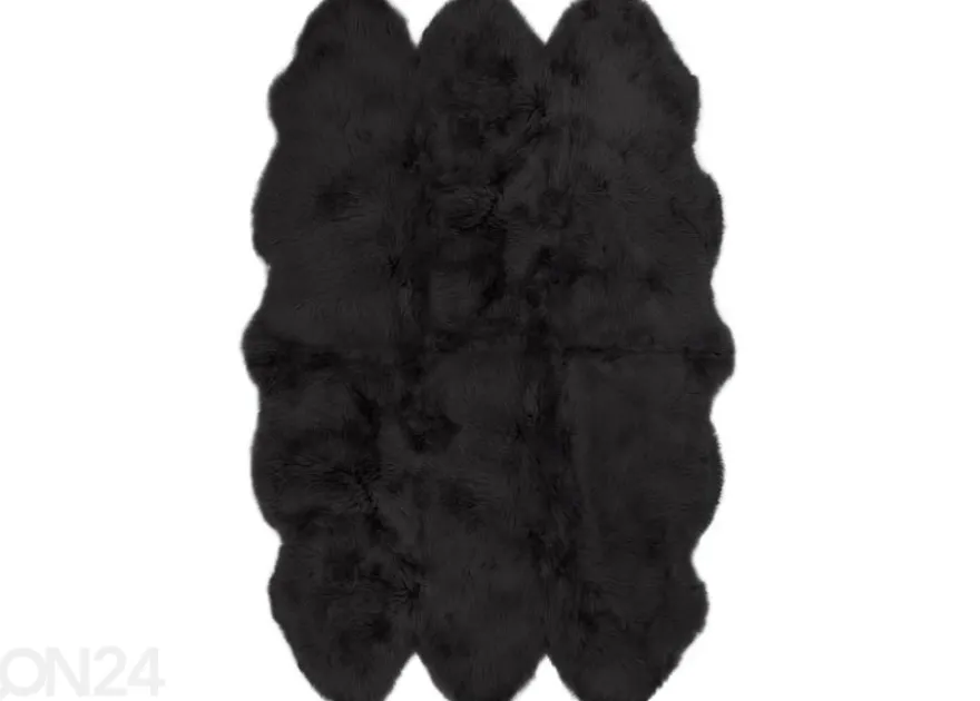 Aito lampaantalja Merino black Sexto ±130x180 cm
