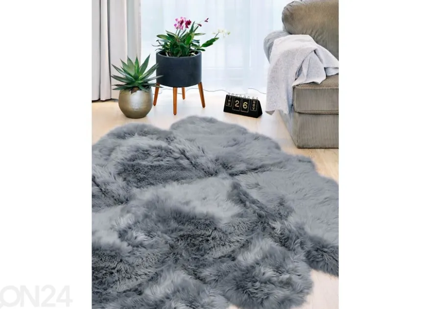 Aito lampaantalja Merino grey Octo ±170x180 cm