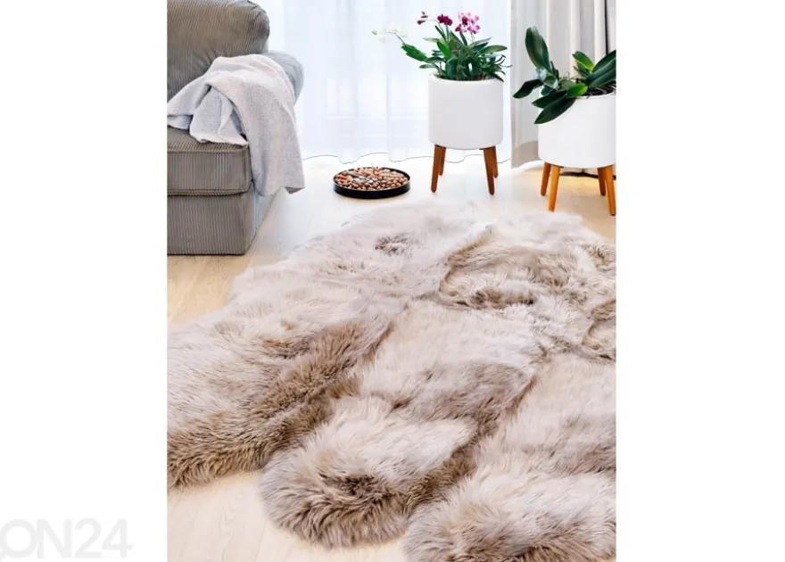 Aito lampaantalja Merino mink Octo ±170x180 cm