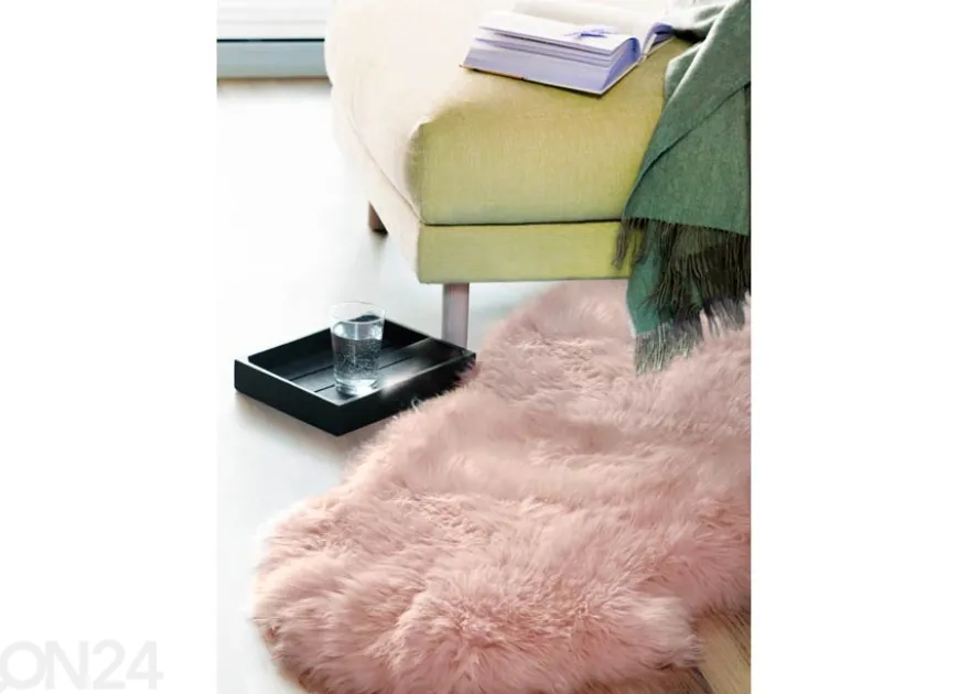 Aito lampaantalja Merino rosa Duo ±60x180 cm