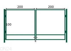 Ajoportin runko 1x4 m