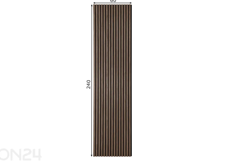 Akustiset seinäpaneelit Walnut 2 kpl