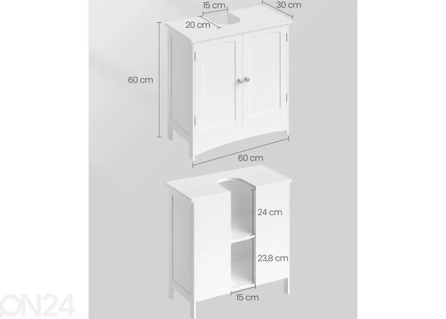 Allaskaappi 60 cm