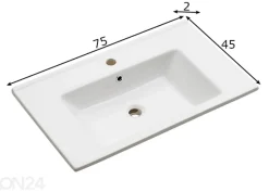 Allaskaappi + keraaminen pesuallas 945 h53x75x45 cm
