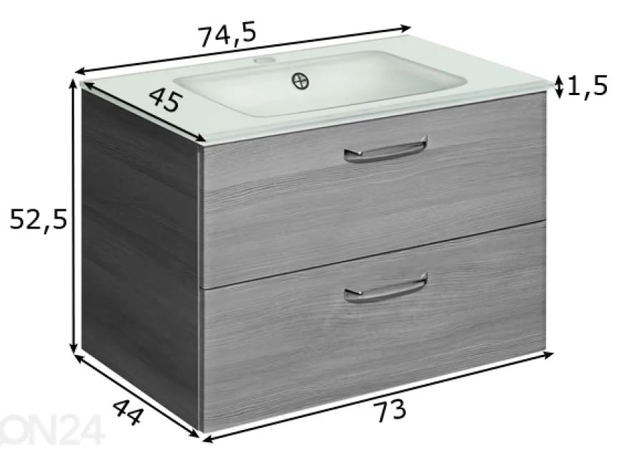 Allaskaappi lasialtaalla 328