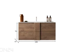Allaskaappi pesualtaalla Jupiter 100 cm