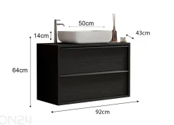 Allaskaappi pesualtaalla Steel 92 cm