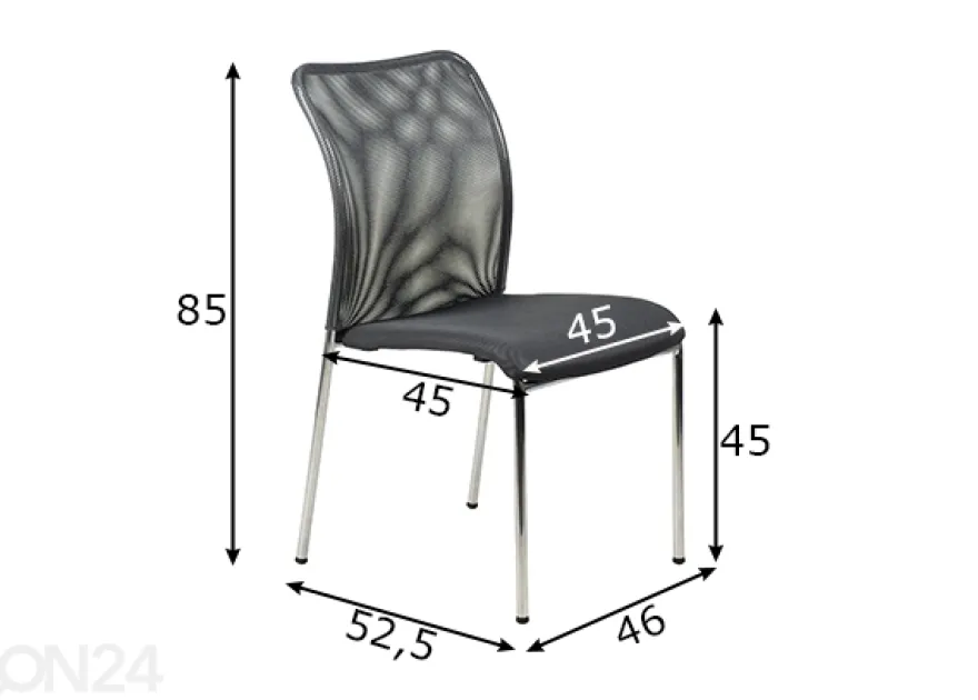 Asiakastuoli 7 kpl, grafiitti