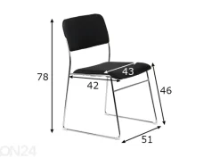 Asiakastuoli 4 kpl, musta