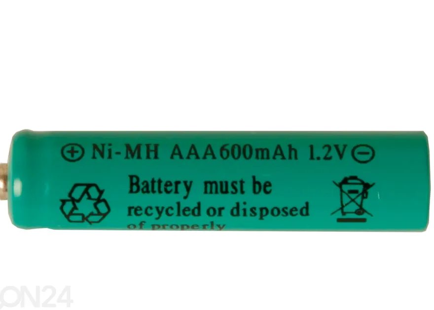 Aurinkoenergialla ladattava Ni-MH akku AAA 1,2 V (2 kpl)