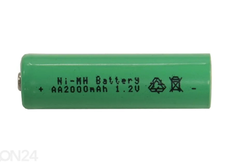 Aurinkoenergialla ladattava Ni-MH-akku AA 1,2 V (2 kpl)