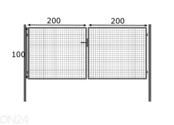 Autoportti, harmaa 1x4 m