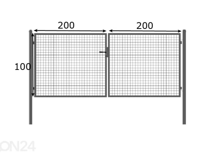 Autoportti, harmaa 1x4 m
