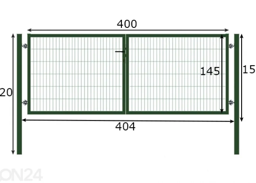 Autoportti Strong 400x150 cm