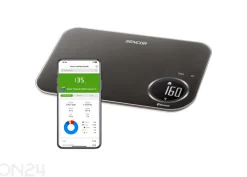 Bluetooth-yhteydellä varustettu keittiövaaka Sencor SKS7178BK, musta