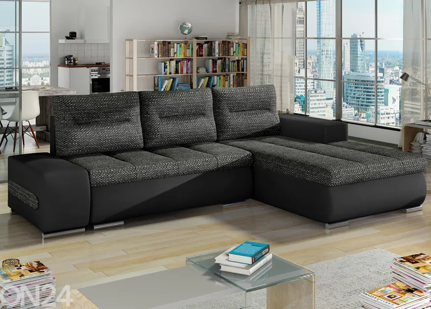 Divaanivuodesohva vuodevaatelaatikolla Detroit