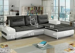 Divaanivuodesohva vuodevaatelaatikolla Detroit