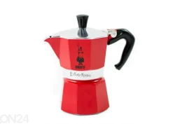 Espressokannu Bialetti Moka Express 6 kupille, punainen
