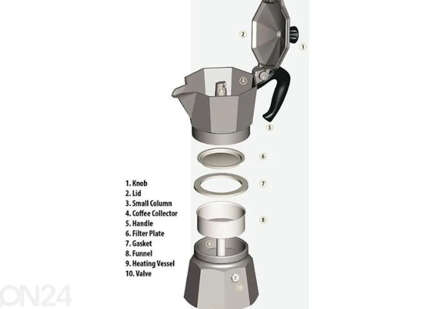 Espressokannu Bialetti Moka express 3 kupille