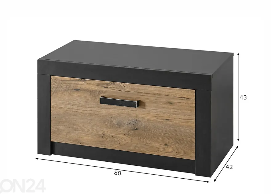 Eteiskaappi Brügge 80 cm
