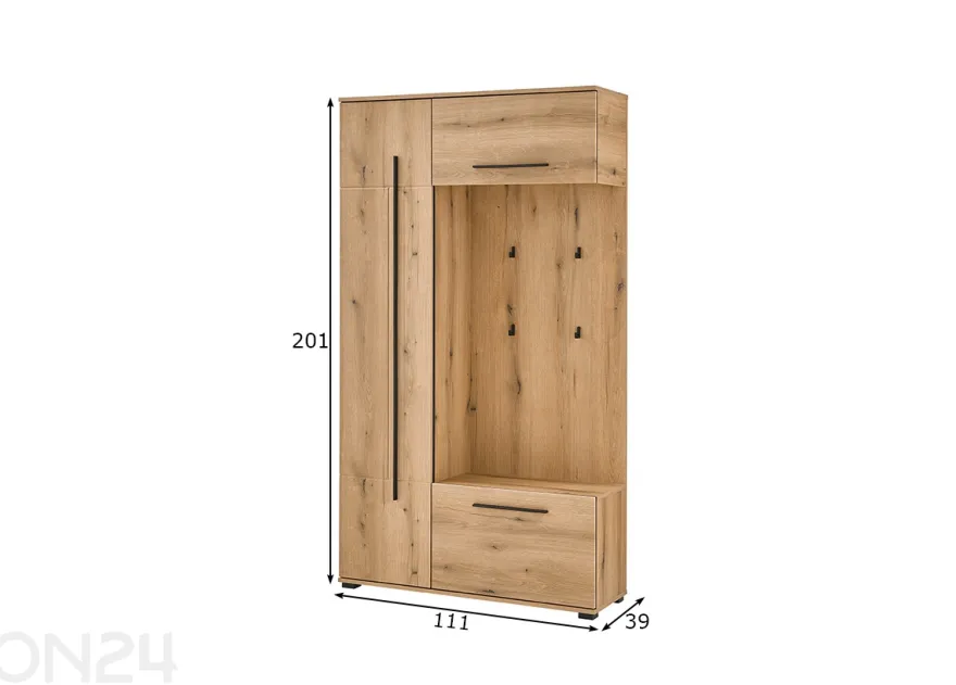 Eteiskaappi Cantara 111 cm