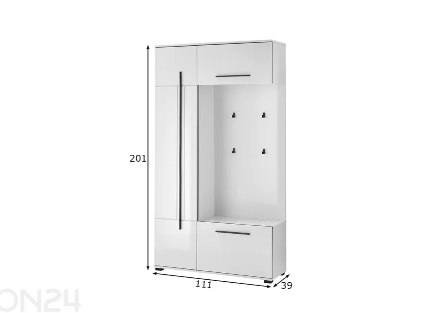 Eteiskaappi Cantara 111 cm