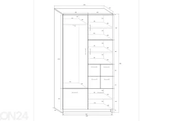 Eteiskaappi 100 cm