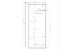 Eteiskaappi Cobhy 80 cm