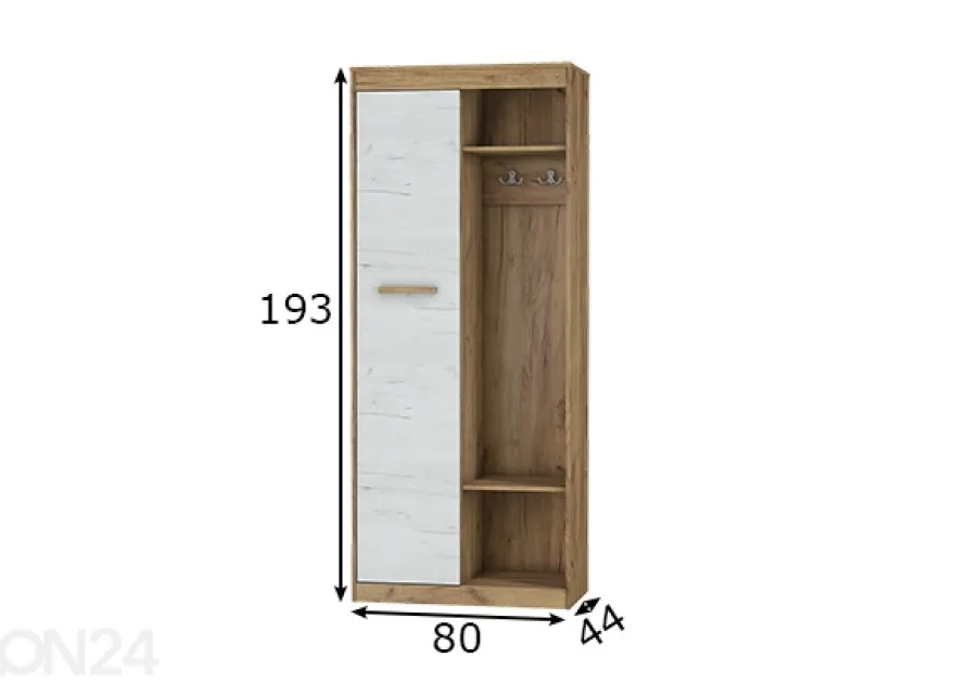 Eteiskaappi Cobhy 80 cm