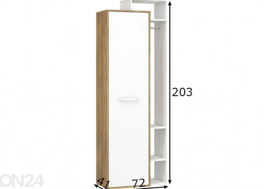 Eteiskaappi Macroom 72 cm