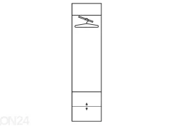 Eteiskaappi / vaatekaappi 52 cm