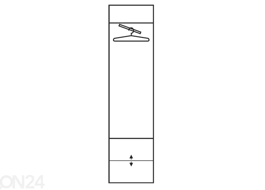 Eteiskaappi / vaatekaappi 52 cm