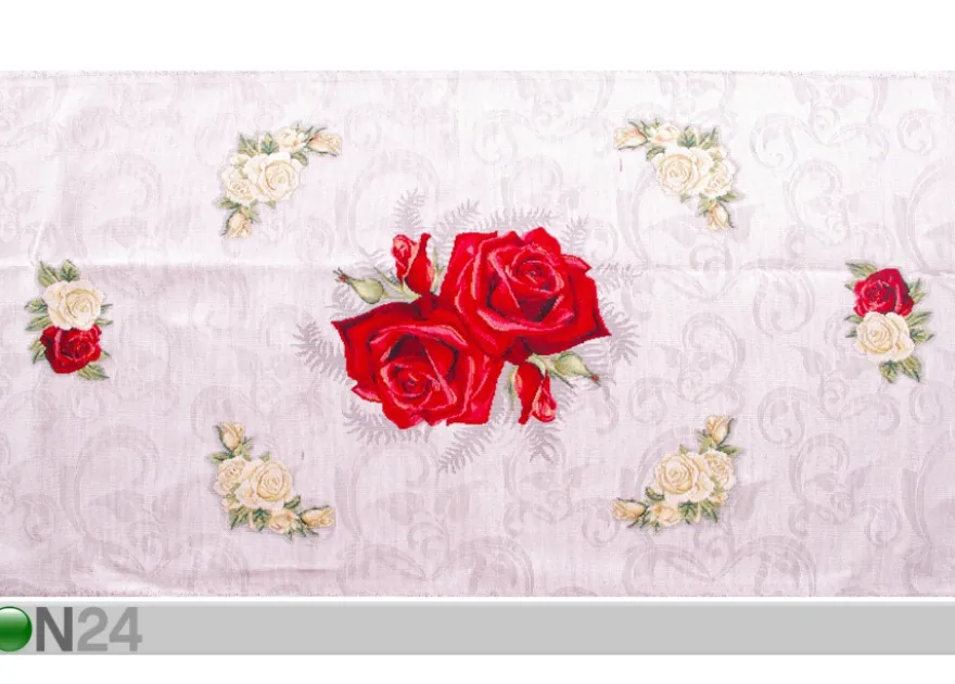 Globeliinikangas pöytäliina RUUSUT 45x140 cm