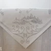 Gobeliinikankainen joululiina Chalet Lurex silver 100x100 cm