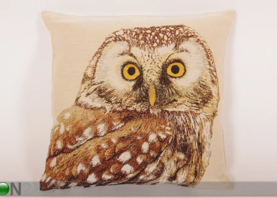 Gobeliinikankainen koristetyyny Owl 45x45 cm