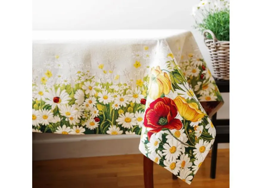 Gobeliinikankainen pöytäliina Daisies 140x250 cm