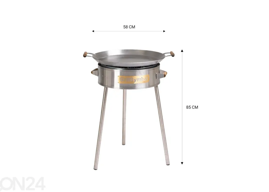 GrillSymbol grillipannu kaasupolttimella PRO-580