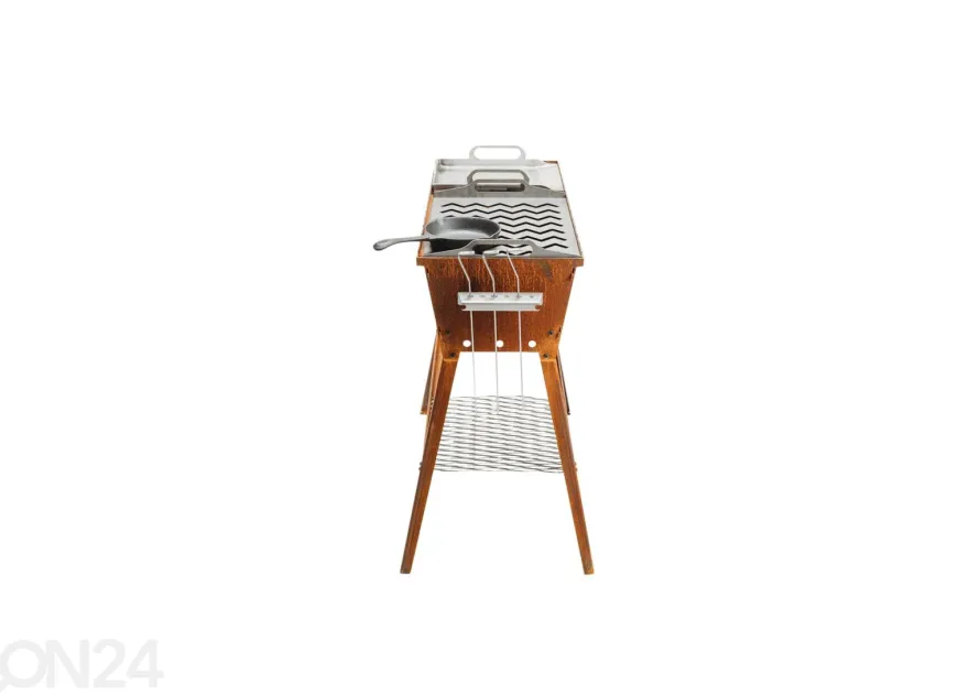 Hiiligrilli Cor-Ten terästä GrillSymbol Naked Chef