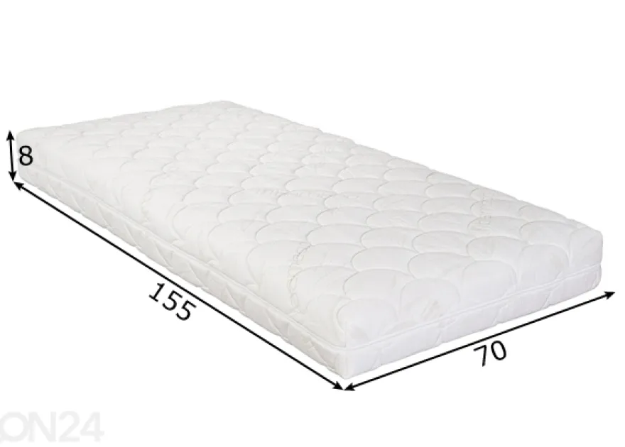 Hypnos beebilux 70x155x8 cm, bambuviskoosi