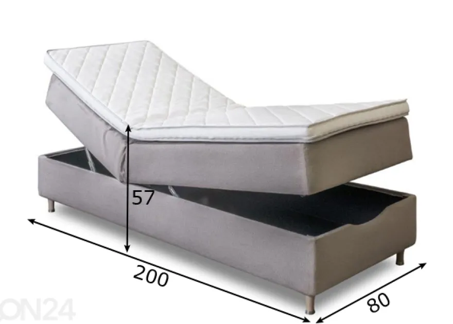 Hypnos säädettävä joustinsänky vuodevaatelaatikolla Artemis 80x200 cm