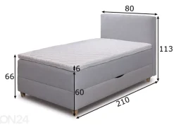 Hypnos sänky Pandora 80x200 cm vuodevaatelaatikolla + pneumo mekanismi