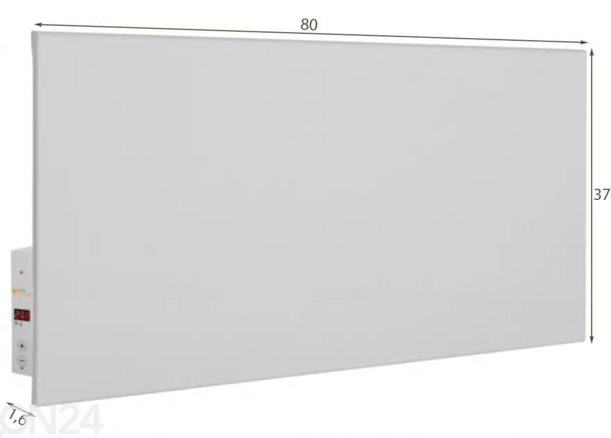 Infrapuna lämpöpaneeli HS400T-W digitaalisella termostaatilla, 400 W