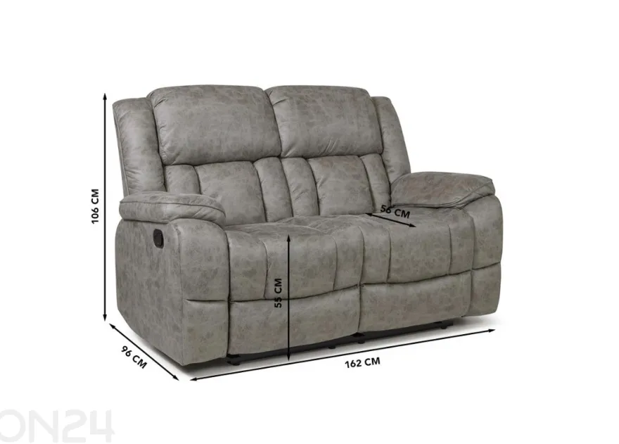 2-istuttava mekanismisohva recliner Lowell