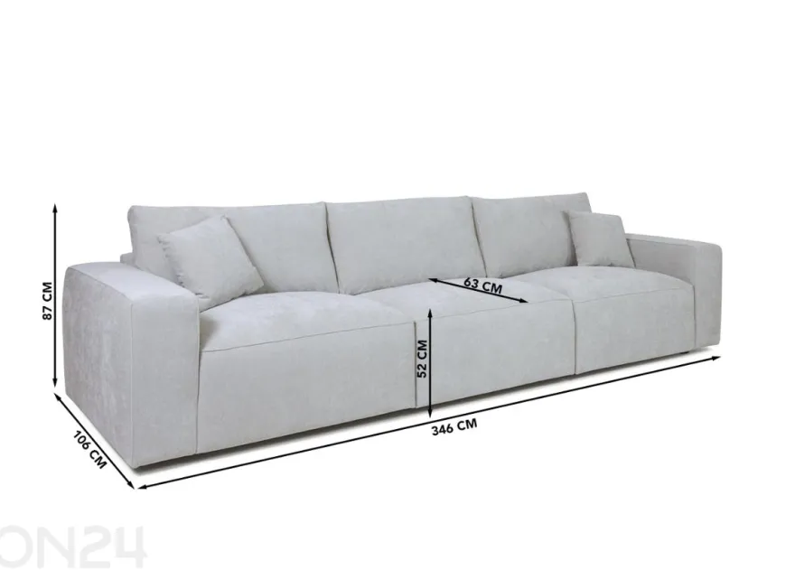 3-istuttava sohva Milan beige