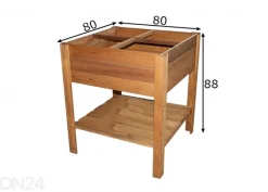 Istutuslaatikko jaloilla 80x80 cm 4 lokeroa