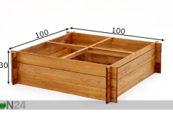 Istutuslaatikko 100x100 cm 4 lokeroa