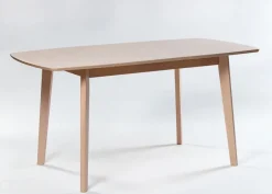 Jatkettava ruokapöytä Bari 80x120-150 cm, valkoinen pyökki