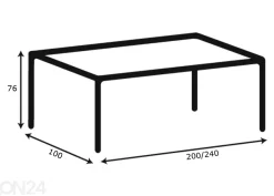 Jatkettava ruokapöytä Beira 100x200/240 cm